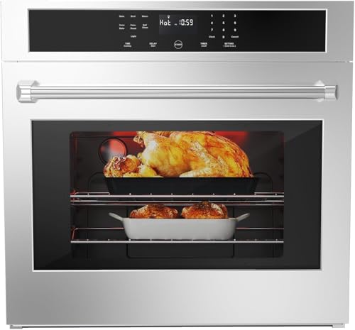 30 inch Electric Single Wall Oven with Convection Fan Touch Control