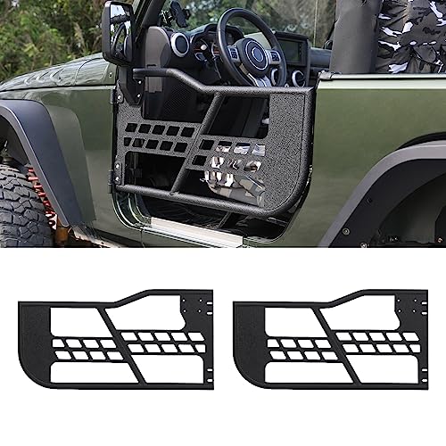 Off-Road Safari Tubular Doors Compatible with Wrangler JK 2007-2018 (2-Door Only) - Set of 2 Half Tube Doors for Offroad Trail Adventure (NO Mirrors)